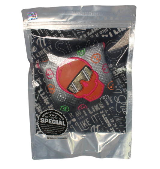 Swag Golf - Skull Neon Gold Glasses (SPECIAL EDITION) Silver/Orange/Pink Mallet Putter Cover - GOLF LEAGUE