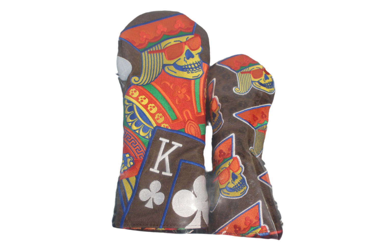 Swag Golf - Skeleton King of Candy Brown/Orange Combo Wood Headcover Set - GOLF LEAGUE