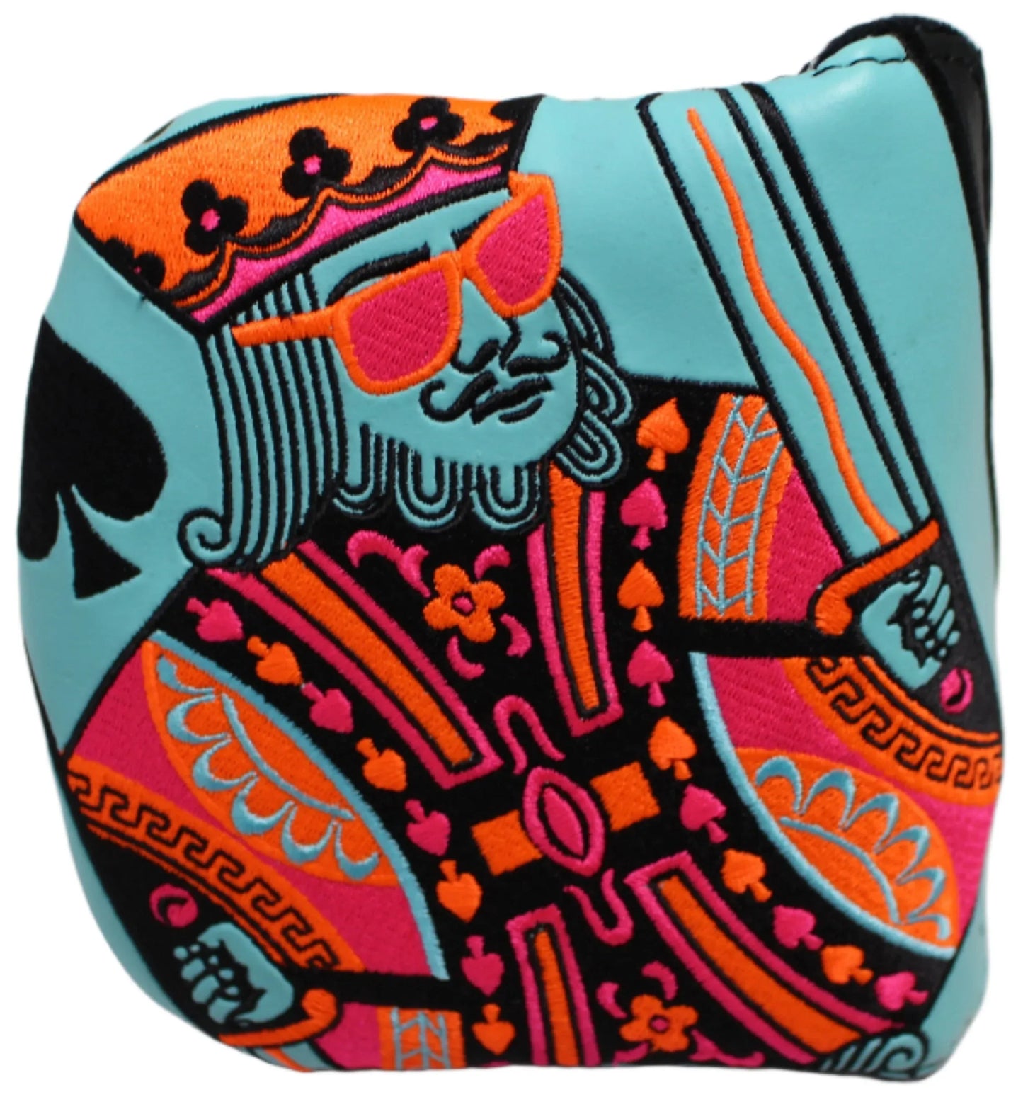 Swag Golf - King of Spades Blue/Orange/Black Mallet Putter Headcover *opened, no bag* - GOLF LEAGUE