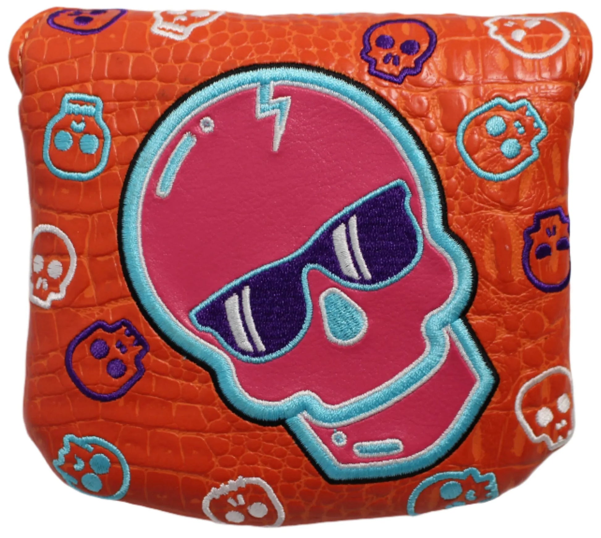 Swag Golf - Skulls Orange/Pink/Blue Mallet Putter Headcover *opened, no bag* - GOLF LEAGUE