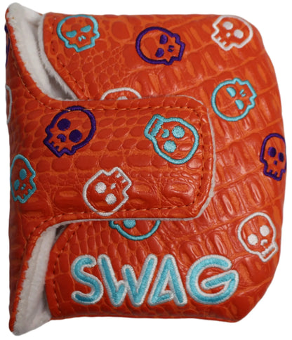 Swag Golf - Skulls Orange/Pink/Blue Mallet Putter Headcover *opened, no bag* - GOLF LEAGUE