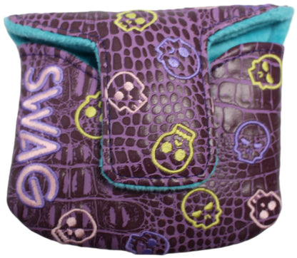 Swag Golf - Pastel Purple Skull Mallet Putter Headcover *opened, no bag* - GOLF LEAGUE