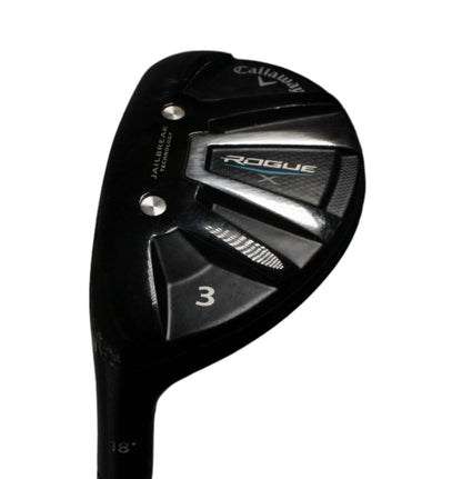 Pre-Owned Callaway Rogue X:  3 Hybrid (18.0) (Left Handed) W/ Aldila 60 R (Regular) (41 Inch) Shaft (Above Average)