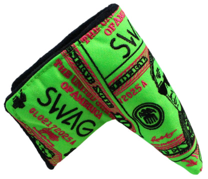 Swag Golf - Almighty Dollar 5.0 Alexander Hamilton Blade Putter Headcover *opened, no bag* - GOLF LEAGUE