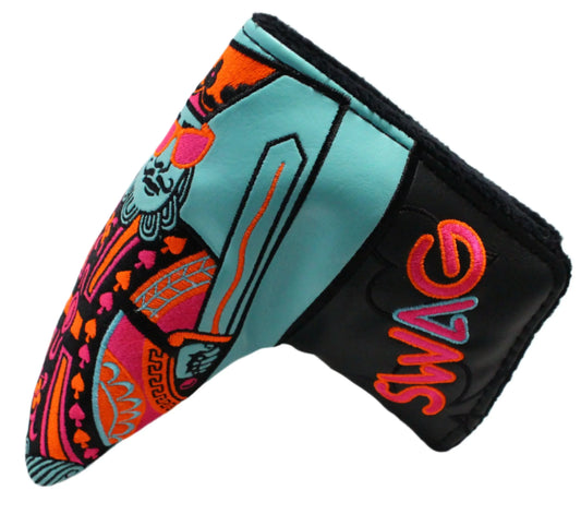 Swag Golf - Swag King Blue/Black/Orange Blade Putter Headcover *opened, no bag* - GOLF LEAGUE