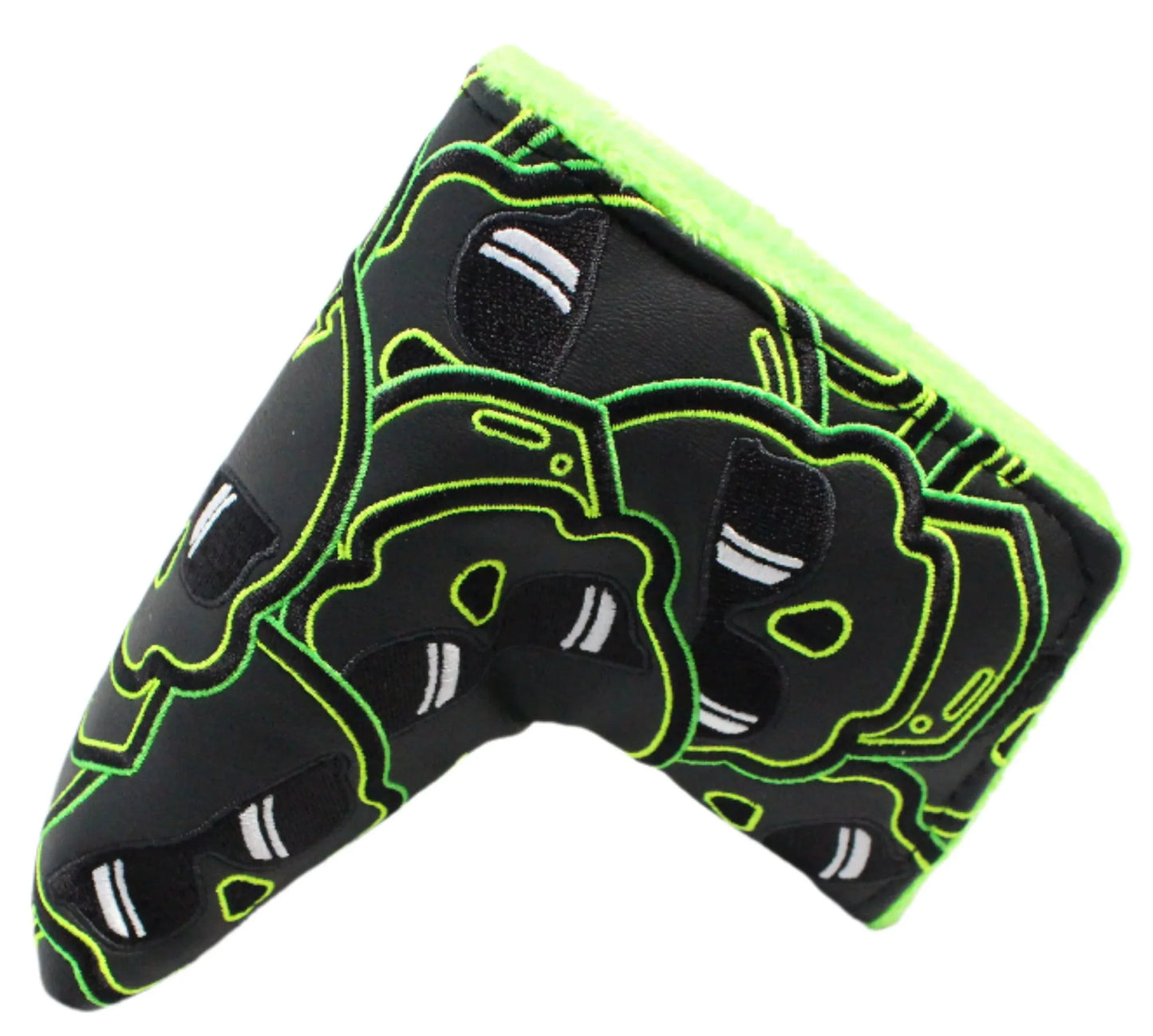 Swag Golf - Green Skulls Blade Putter Headcover *opened, no bag* - GOLF LEAGUE