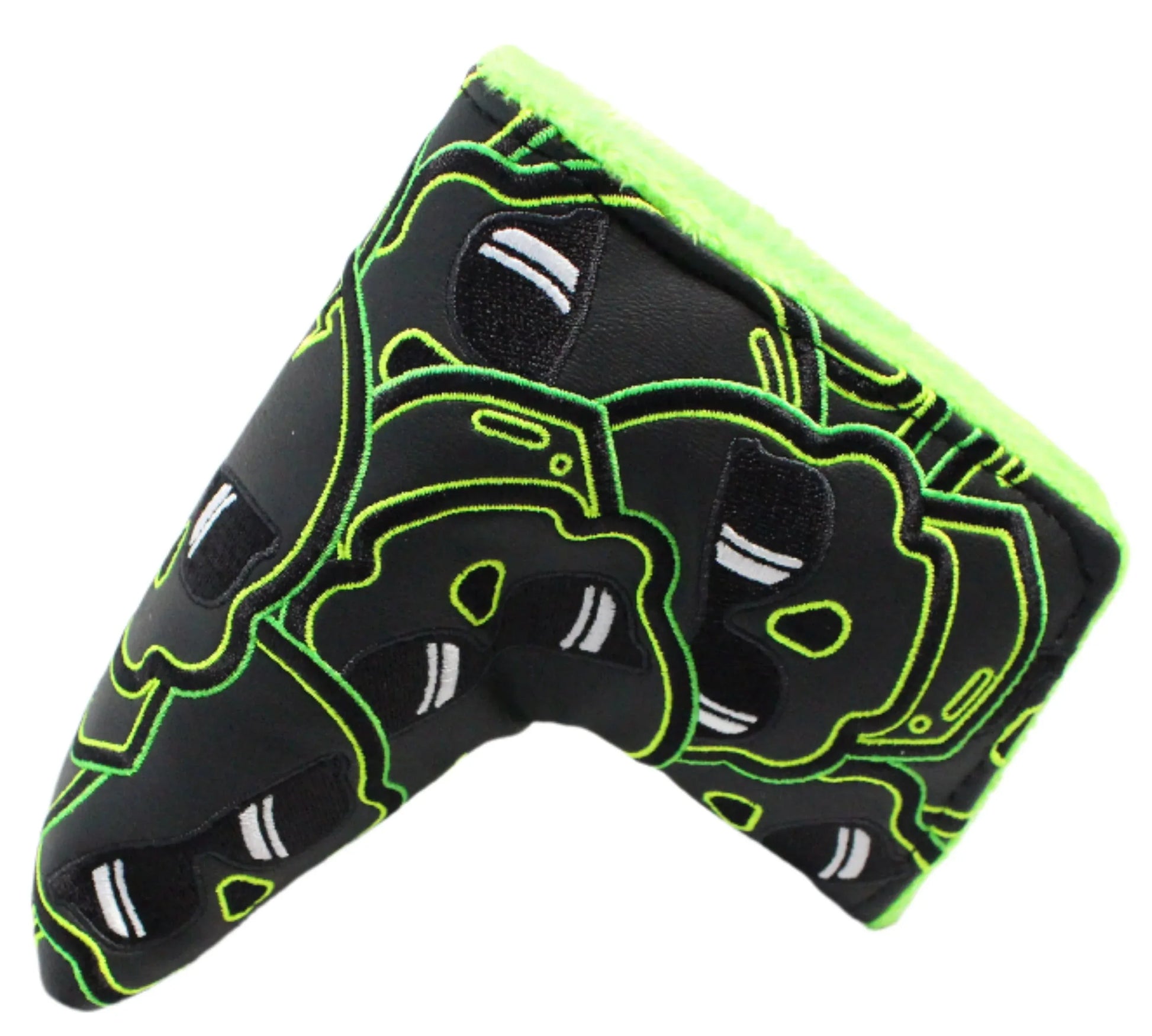Swag Golf - Green Skulls Blade Putter Headcover *opened, no bag* - GOLF LEAGUE