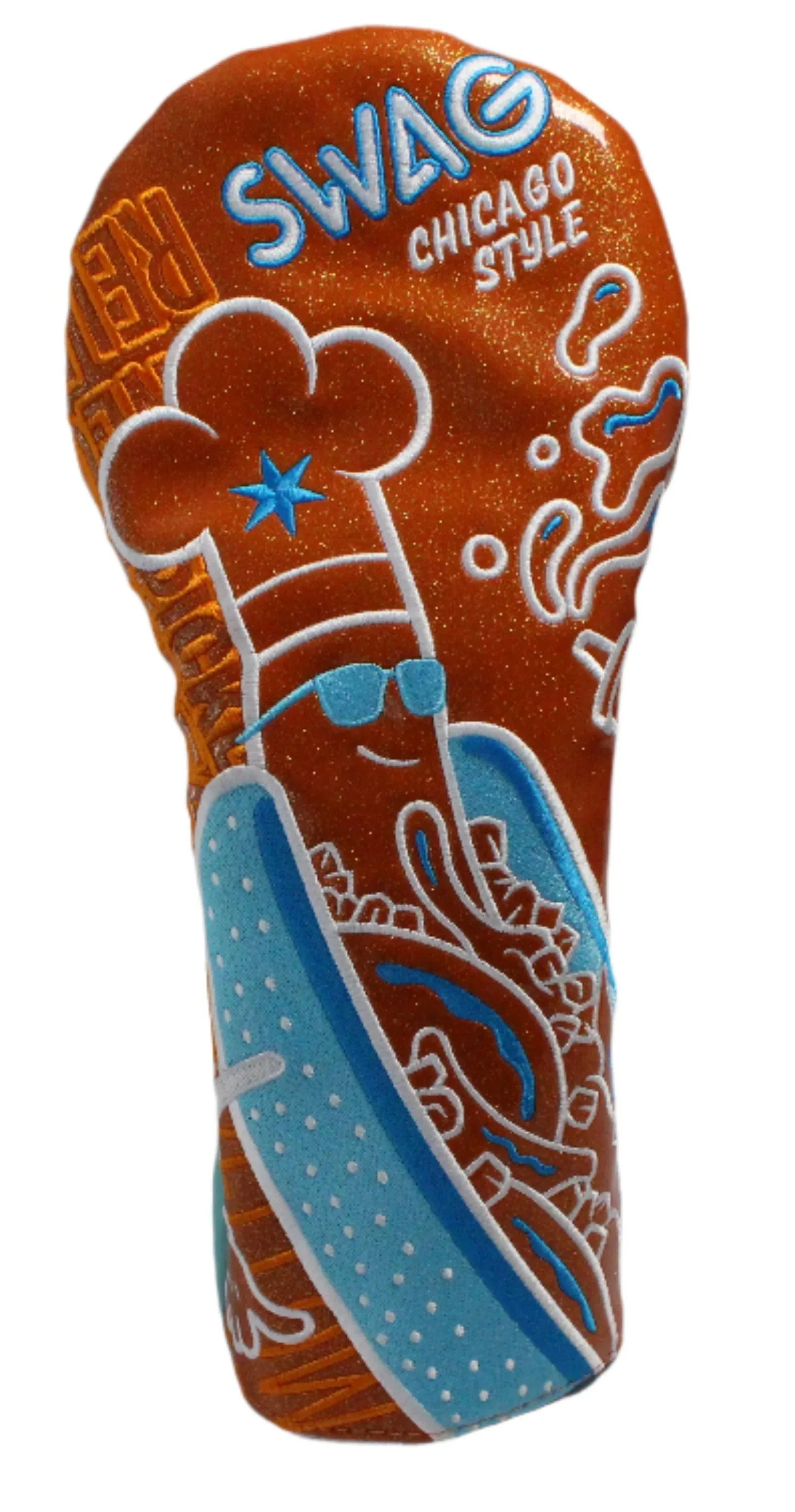 Swag Golf - Mandarin Jumbo Dog Driver/Wood Headcover Set *opened, no bag* - GOLF LEAGUE