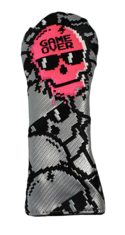 Swag Golf - Neon Pink "Game Over" Stacked Skulls Fairway Wood Headcover *opened, no bag* - GOLF LEAGUE