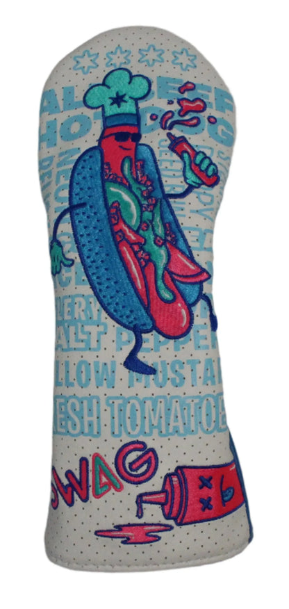 Swag Golf - Chicago Dog Neon Blue/Pink Fairway Wood Headcover *opened, no bag* - GOLF LEAGUE