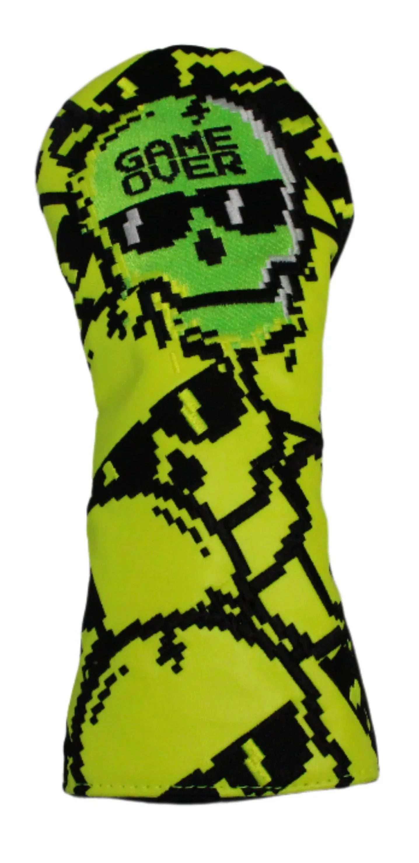 Swag Golf - Neon Green/Yellow "Game Over" Stacked Skulls Fairway Wood Headcover *opened, no bag* - GOLF LEAGUE