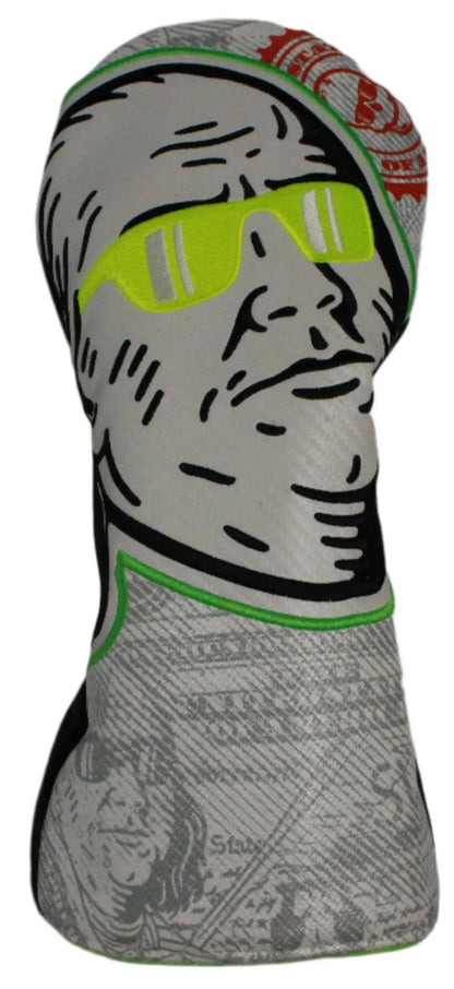 Swag Golf - Shaded Benjamin Franklin Driver Headcover *opened, no bag* - GOLF LEAGUE
