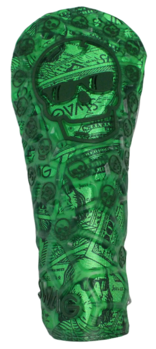 Swag Golf - Dollar Bills Skull TPU Driver Headcover *opened, no bag* - GOLF LEAGUE