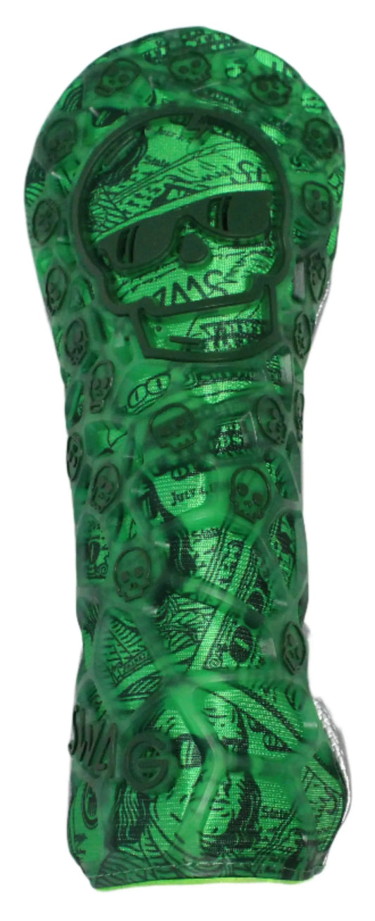 Swag Golf - Dollar Bills Skull TPU Fairway Wood Headcover *opened, no bag* - GOLF LEAGUE