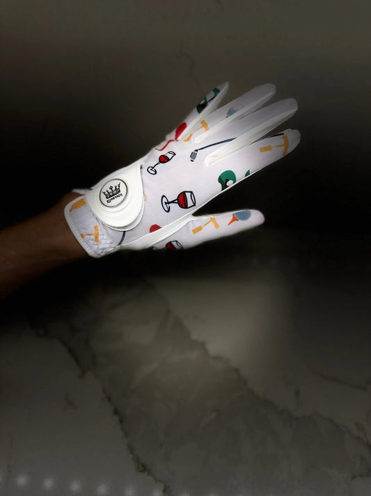 Lombardi Women’s Golf Glove - Wine Glass - GOLF LEAGUE