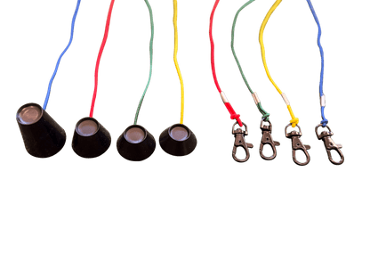 2FT Golf Simulator Tees - Durable Silicone Sim Tees with Bungee Cord and Swivel Clip