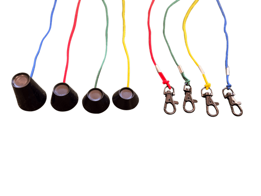 3FT Golf Simulator Tees - Durable Silicone Sim Tees with Bungee Cord and Swivel Clip
