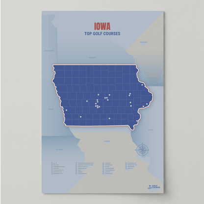 Map of Iowa Golf Courses