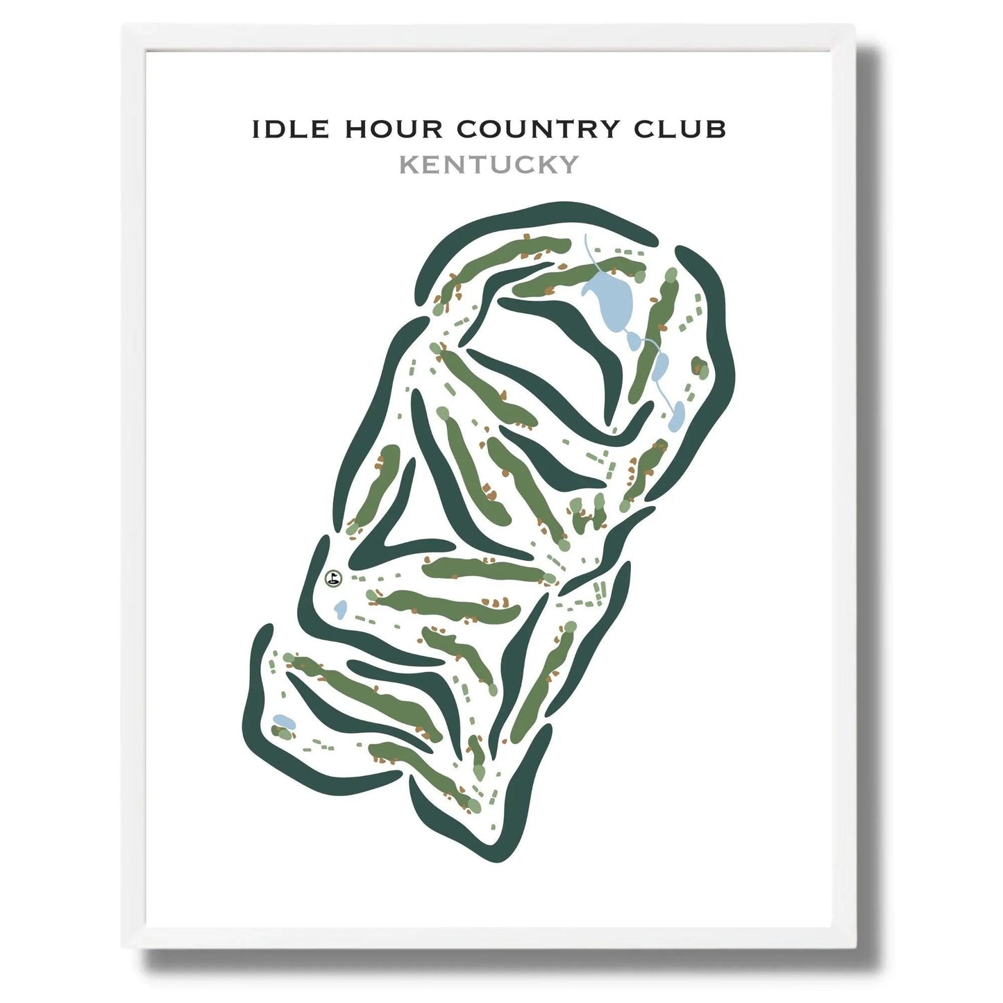 Idle Hour Country Club, Kentucky - Printed Golf Courses