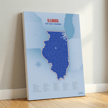 Map of Illinois Golf Courses