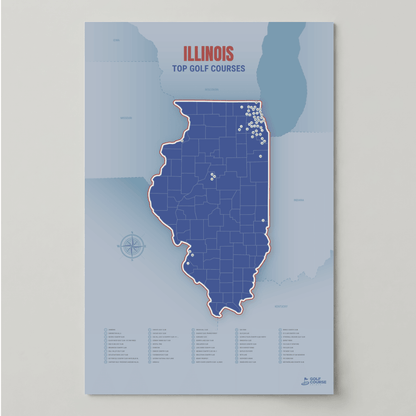 Map of Illinois Golf Courses