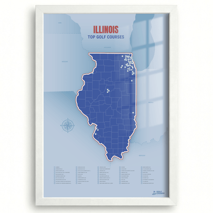 Map of Illinois Golf Courses