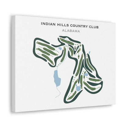 Indian Hills Country Club, Alabama - Printed Golf Courses