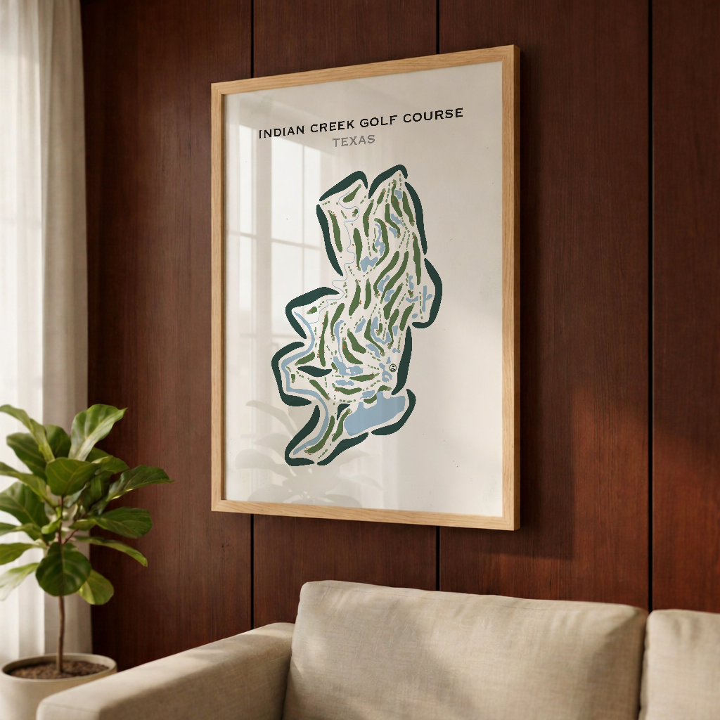 Indian Creek Golf Course, Texas - Printed Golf Courses