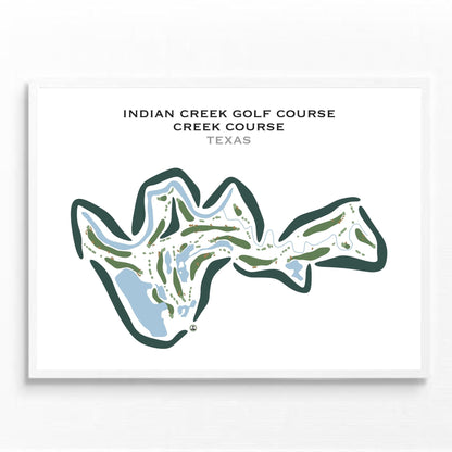 Indian Creek Golf Club - Creek Course, Texas - Printed Golf Courses