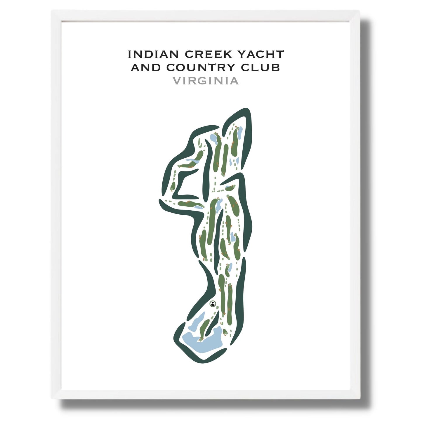 Indian Creek Yacht & Country Club, Virginia - Printed Golf Courses