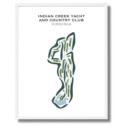 Indian Creek Yacht & Country Club, Virginia - Printed Golf Courses