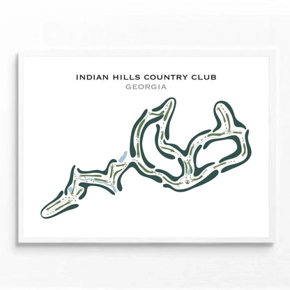 Indian Hills Country Club, Georgia - Printed Golf Courses