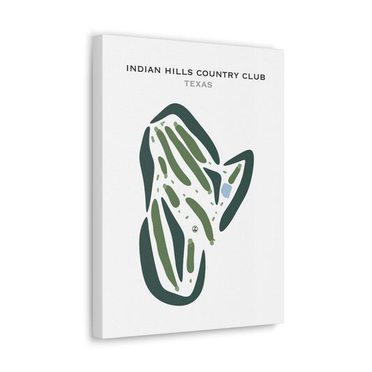 Indian Hills Country Club, Texas - Printed Golf Courses