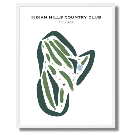Indian Hills Country Club, Texas - Printed Golf Courses