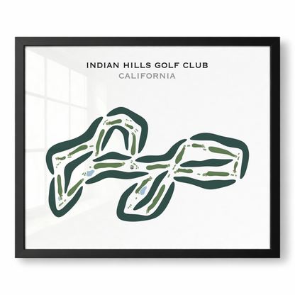 Indian Hills Golf Club, California - Printed Golf Courses