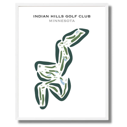 Indian Hills Golf Club, Minnesota - Printed Golf Courses
