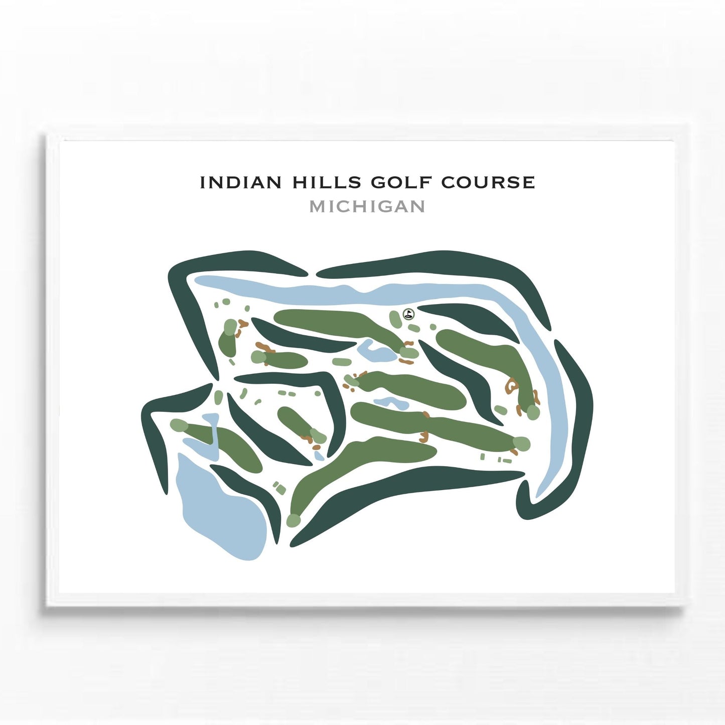 Indian Hills Golf Course, Michigan - Printed Golf Courses