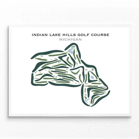 Indian Lake Hills Golf Course, Michigan - Printed Golf Courses