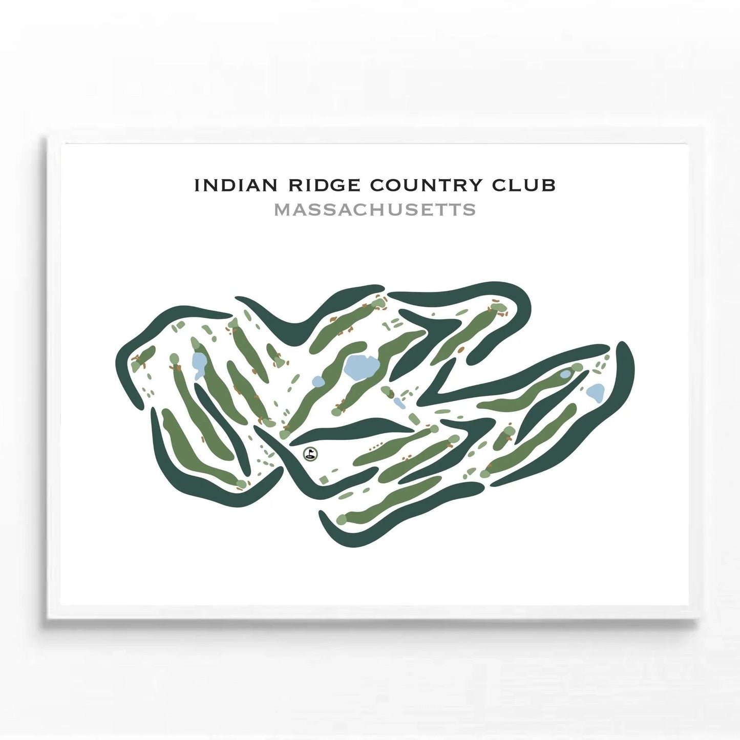 Indian Ridge Country Club, Massachusetts - Printed Golf Courses