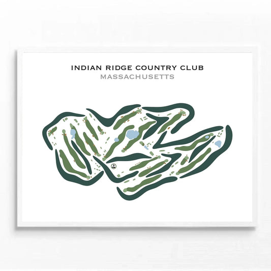 Indian Ridge Country Club, Massachusetts - Printed Golf Courses