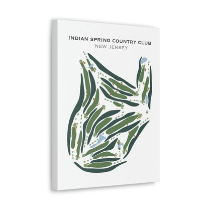 Indian Spring Country Club, New Jersey - Printed Golf Courses