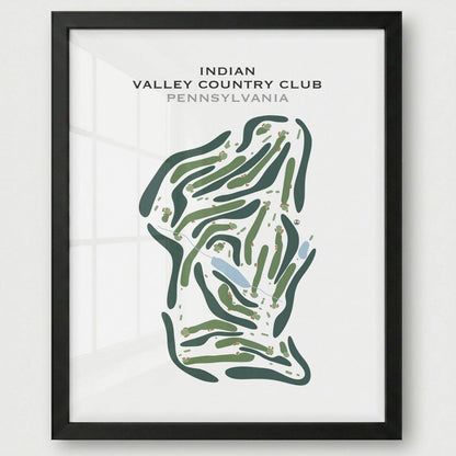 Indian Valley Country Club, Pennsylvania - Printed Golf Course
