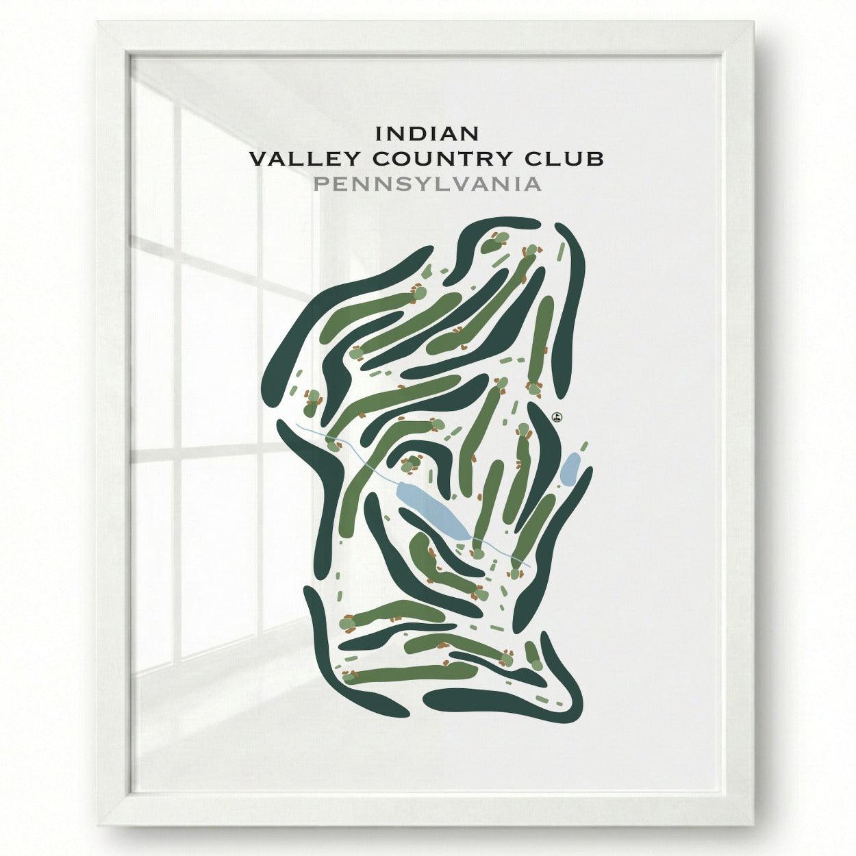 Indian Valley Country Club, Pennsylvania - Printed Golf Course