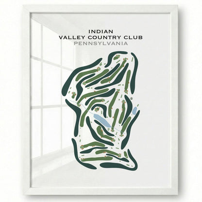 Indian Valley Country Club, Pennsylvania - Printed Golf Course