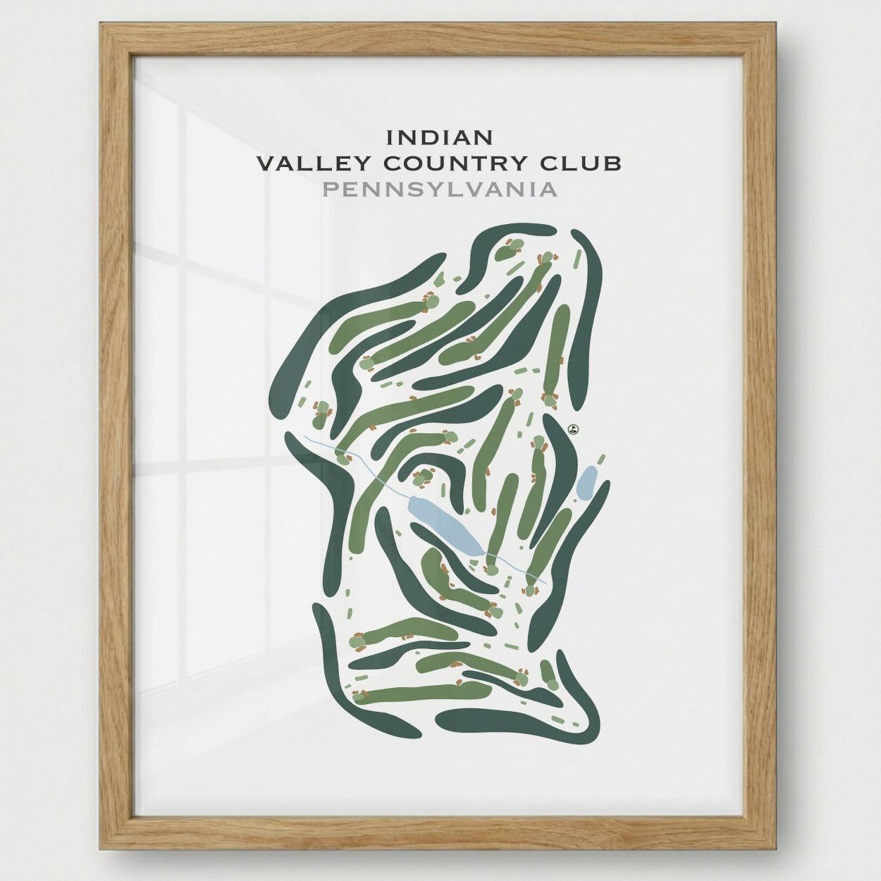 Indian Valley Country Club, Pennsylvania - Printed Golf Course