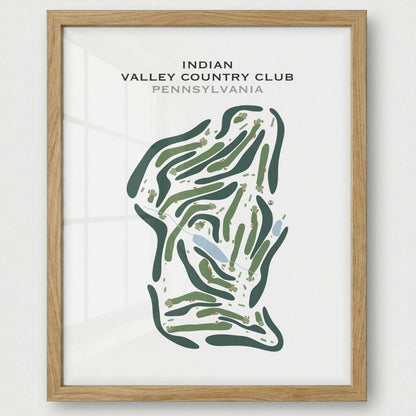 Indian Valley Country Club, Pennsylvania - Printed Golf Course