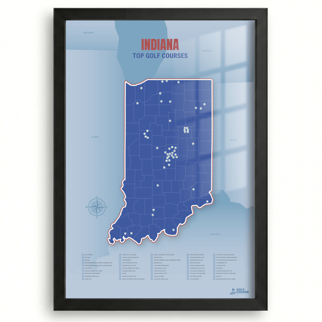 Map of Indiana Golf Courses