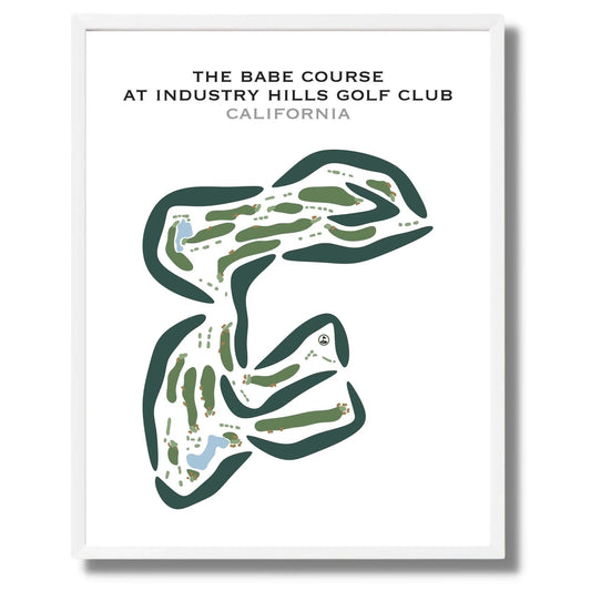 Industry Hills Golf Club At Pacific Palms Resort - The Babe, California - Printed Golf Courses