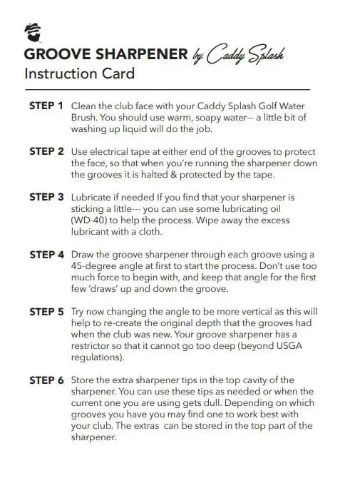 Golf Club Groove Sharpener