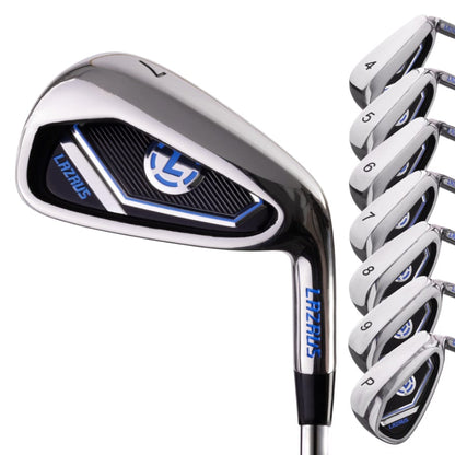 Lazrus Golf 13 pc Set - LAZ2 Driver, 3 Wedges Set, Irons (4-PW), Putter & Bag (optional)